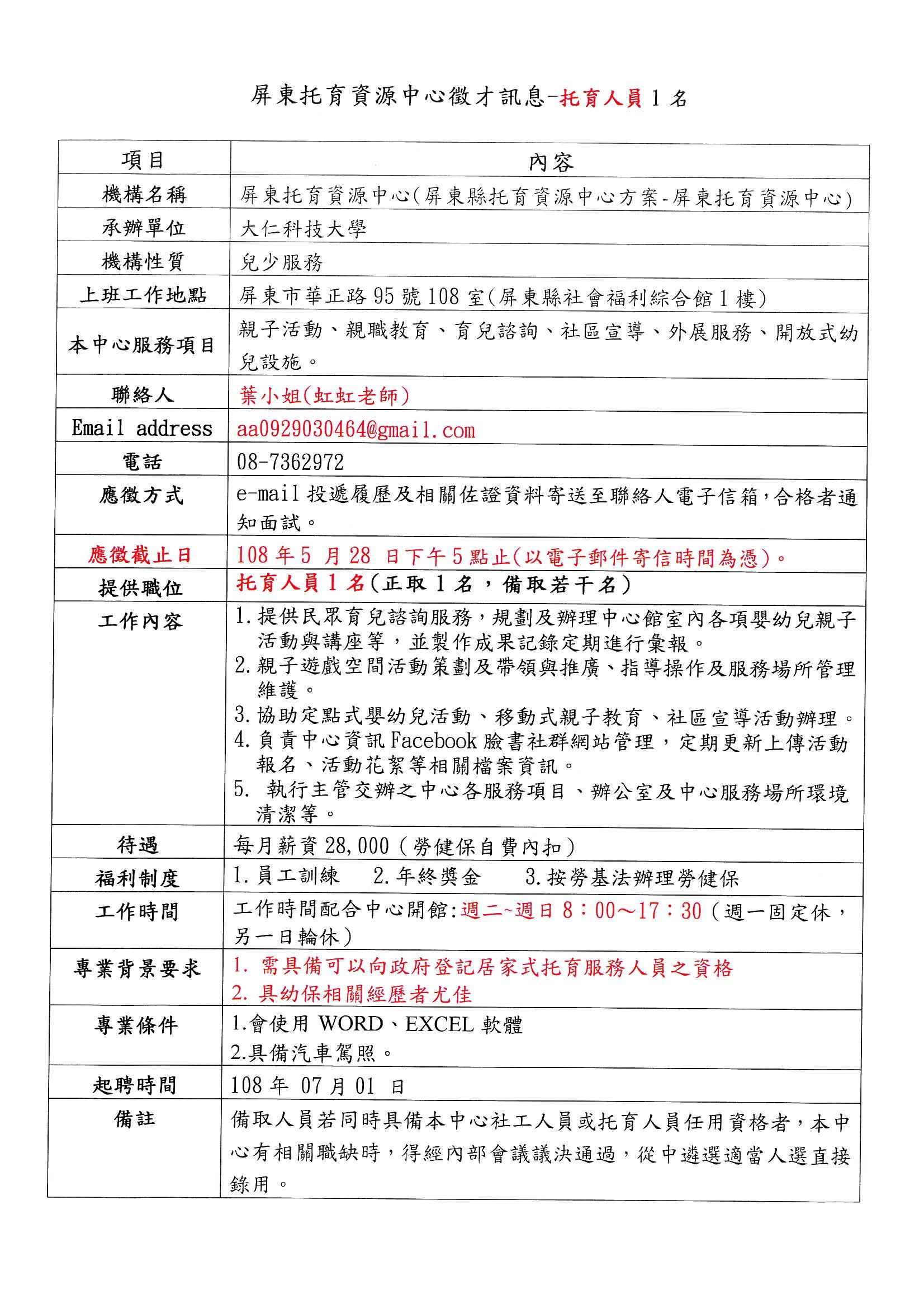 人員